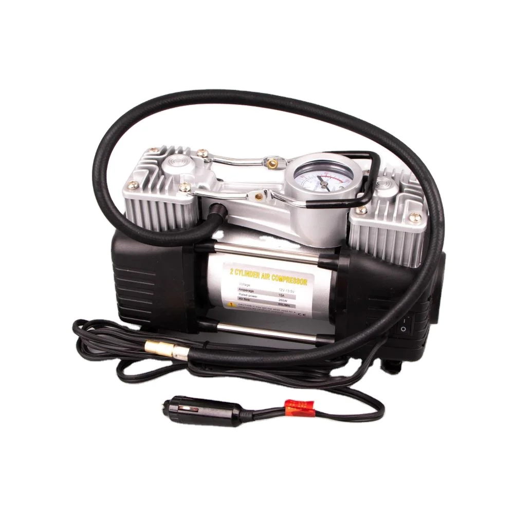 A6 high quality factory small 12V portable electric tire tyre inflator car air compressor