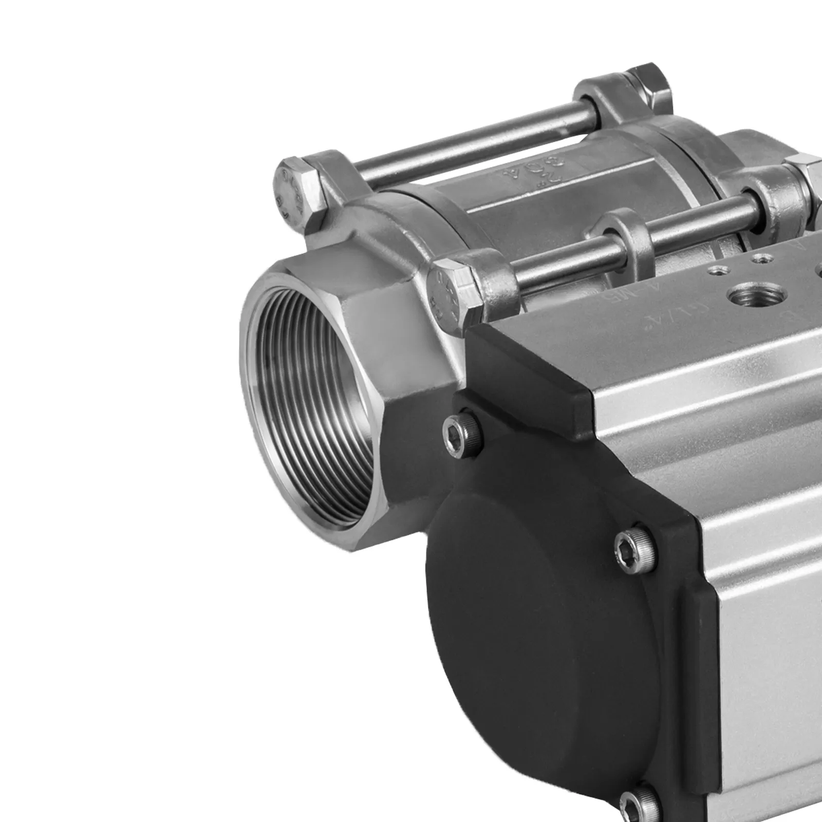 COVNA Full bore Double Acting Single Acting Stainless Steel welded ball valve with spring pneumatic actuator