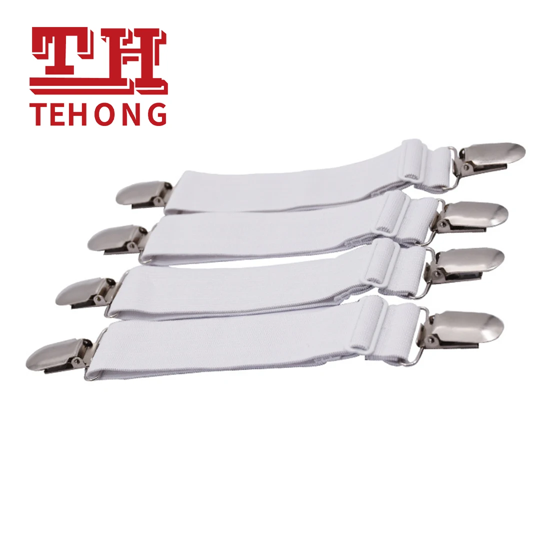 TEHONG Source Factory Plastic Elastic Straps Adjustable Heavy Duty 3 Corner Holder Fasteners Mattress Cover Bed Sheet Clips