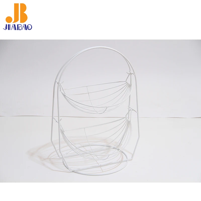 JB Modern 2-layer wire basket for storing fruits and vegetables. Kitchen storage rack. Metal minimalist iron multifunctional