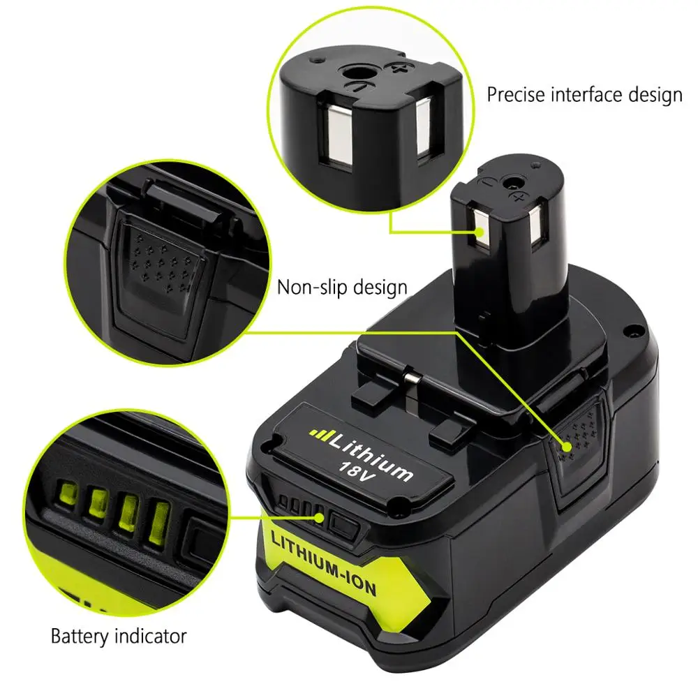 18V 6ah Rechargeable lithium ion Power Tool Batteries Pack For Ryobi ONE PLUS Ryobi rechargeable battery