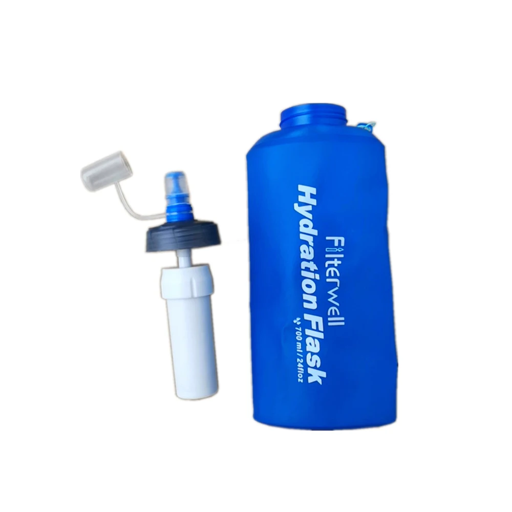 Oem/Odm Folding Bottle Foldable 250Ml 350Ml 500Ml Blue Green Gray Tpu Running Foldable Kettle Collapsible Soft Water Bottle