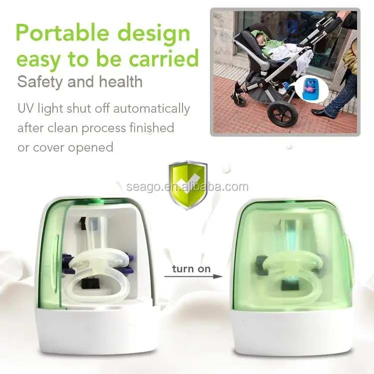 UV Toothbrush Sanitizer - Portable Sterilizer for Home, Office, and Travel Use, CE/ROHS Certified Effective Bacteria Elimination