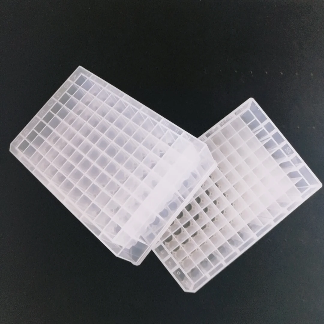 Горячая продажа 96 квадратный круглое отверстие лабораторное оборудование 1,2 мл 2,2 U или в нижней части с глубокими лунками для kinfisher