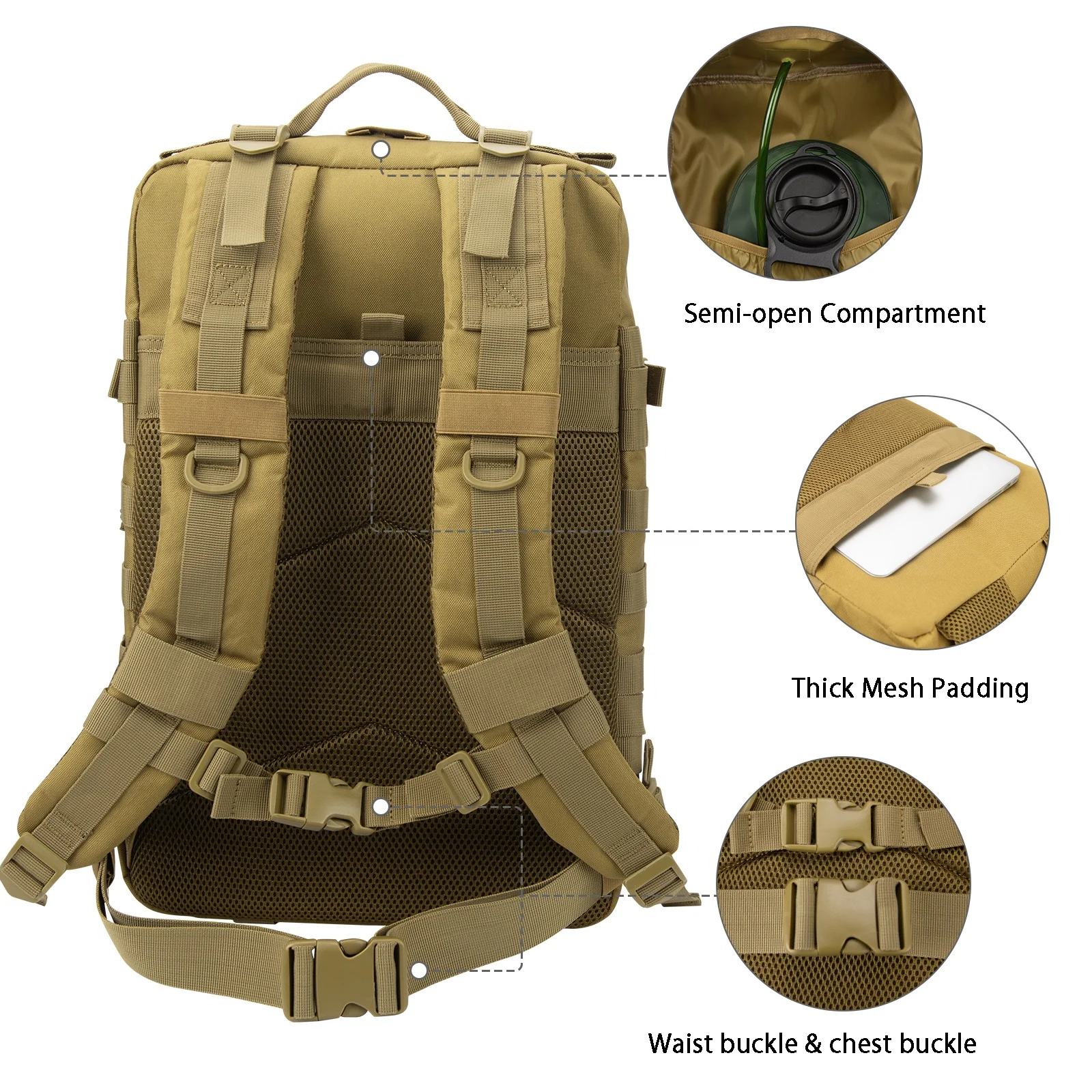 Large Vest Cooking Medical Assault Gym Rucksacks Outdoor Camping Training Tactical Coolbag Backpacks Tactical Backpack Hiking