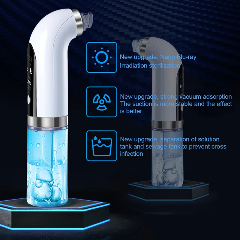 SWIDA Beauty Electric Micro Bubble Water Cycle Vacuum Blackhead Remover Pore Cleaner for Acne Pimple Pore Treatment