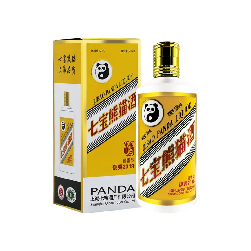 Pure and refreshing. Shanghai QIbao Panda Brand sauce flavor Liquor Intangible cultural heritage