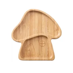 Cartoon Baby Feeding Tool Cute Mushroom House Kids Dinner Plate For Birthday Gifts