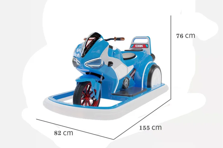 Amusement park kiddie rides motorbike electric battery operated luminous light up motorcycle bumper cars for sales