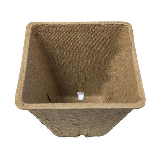 6 cm Square wholesale 100% Organic eco friendly Biodegradable Flower Seed Starter Peat Pots for seedlings
