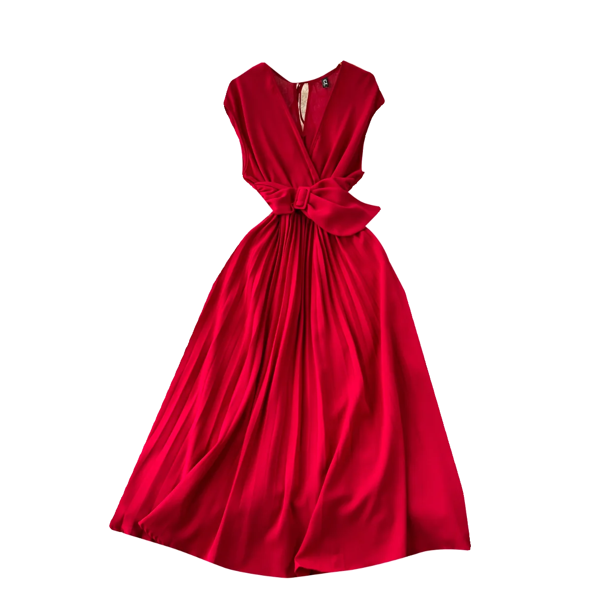 Summer Elegant V-Neck Tunic Slim Pleated Dress For Women Lace Dresses Ladies Elegant Dresses Clothes Women