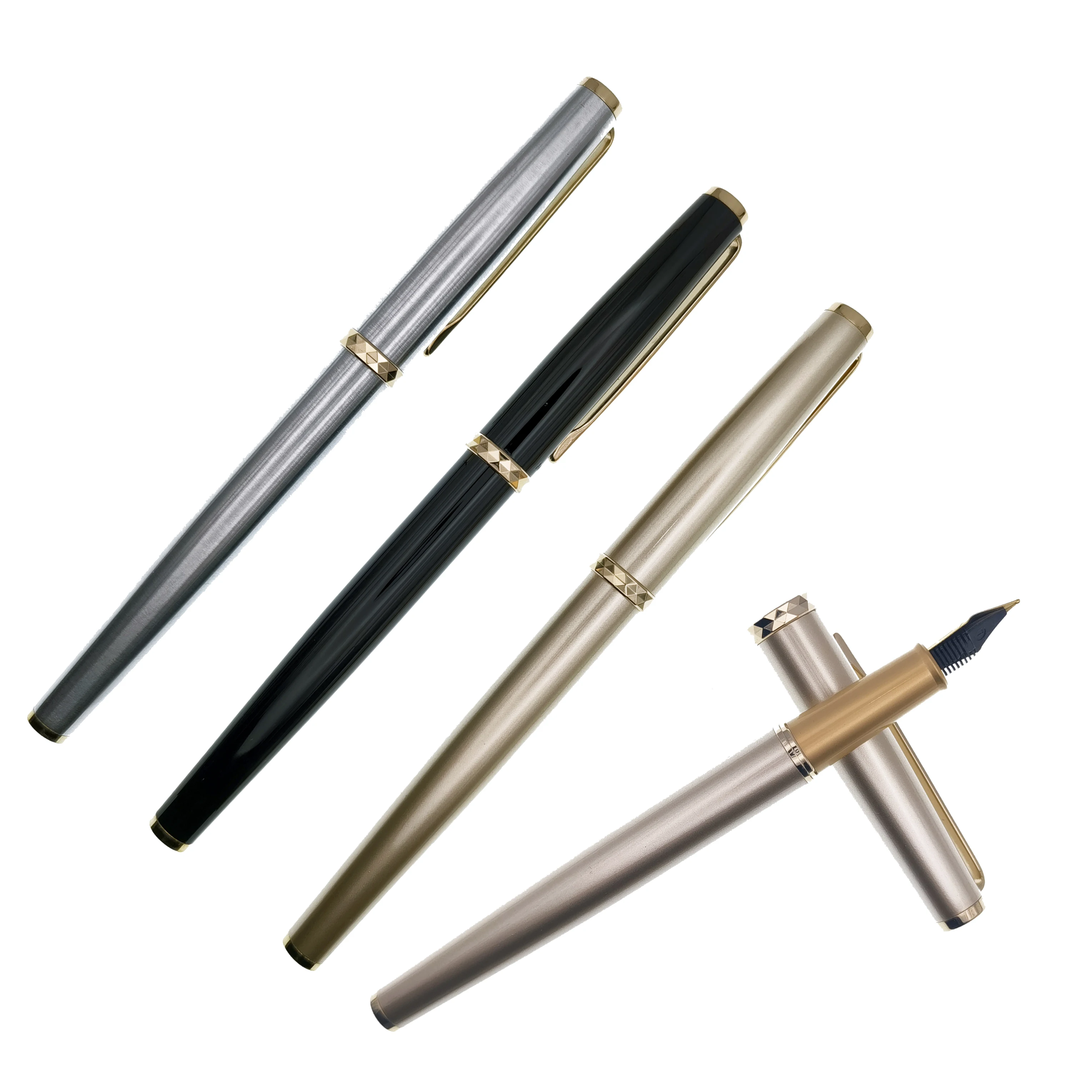 Factory outlet parkr vacumatic waterman metal golden fountain pens for calligraphy