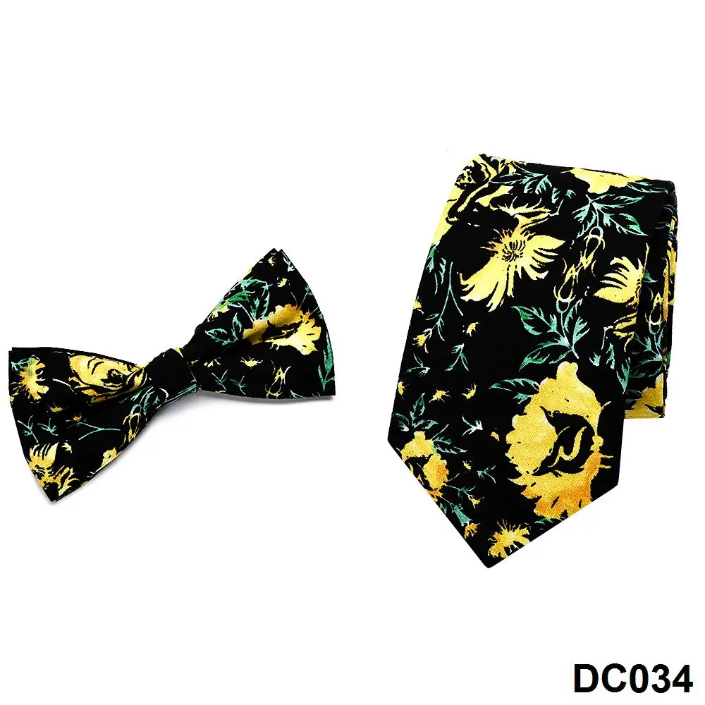 YiLi Custom Floral Flower Digital Screen Printing Handsome 100% Pure Corbata Ties for Men Cotton