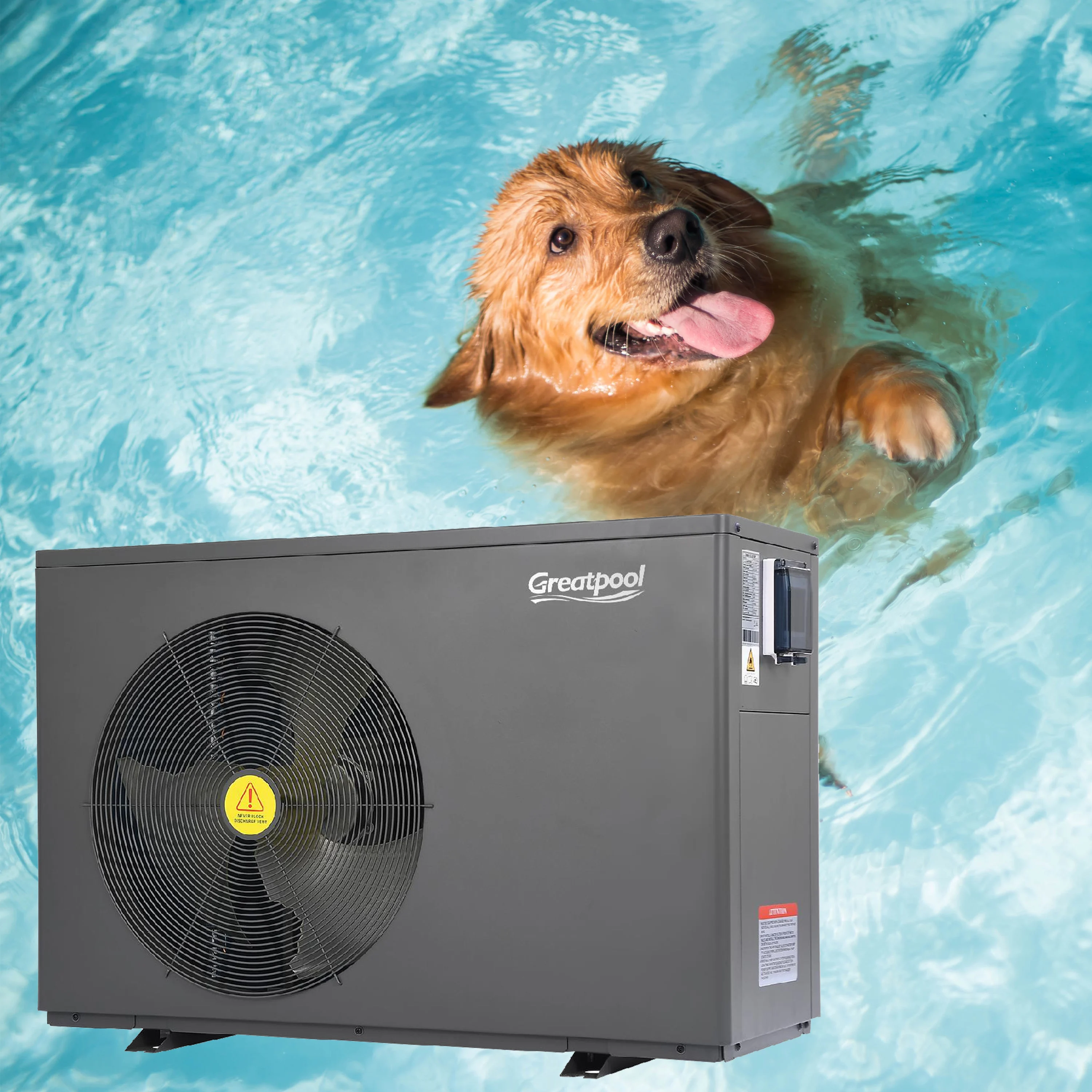 Greatpool TOP 12147-72166BTU курортный отель бассейн коммерческий промышленный воздух-вода тепловой насос для нагрева охлаждающей воды