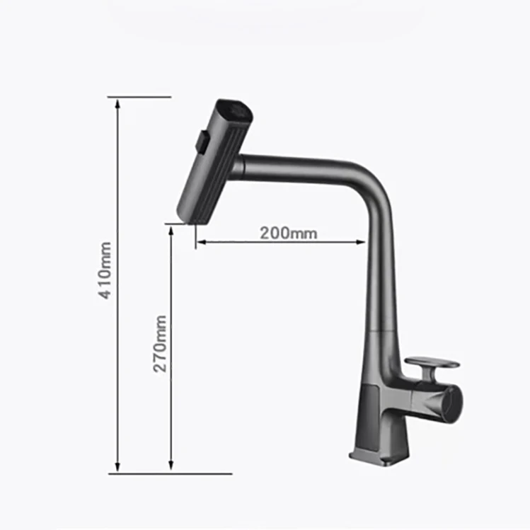 swivel kitchen sink faucet pull-out kitchen mixer with smart sensor sprayer waterfall rainfall disgital display 2023 new model