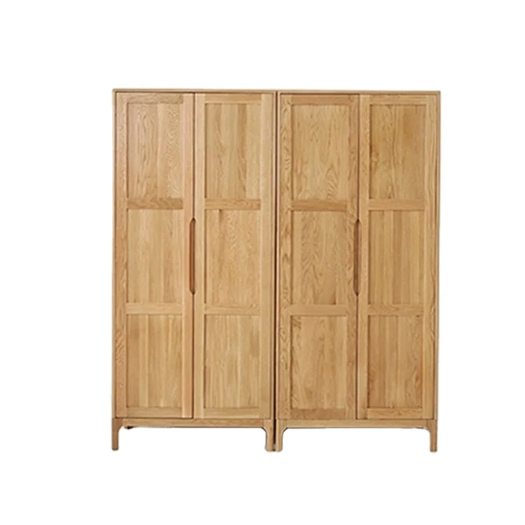 Home Bedroom Dressing Room Peninsula Solid Wood Wardrobe Bedroom Furniture 0107