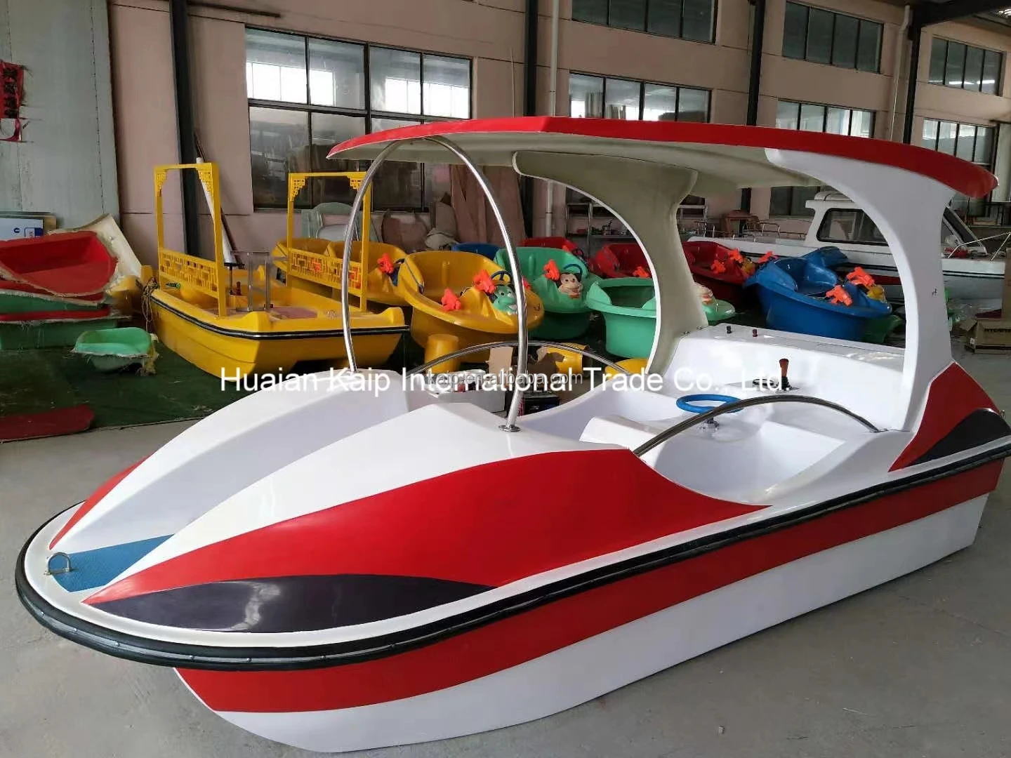 4-person luxury fiberglass cruise boat new mold motor electric engine water slide fishing patrol speedboat aluminum alloy