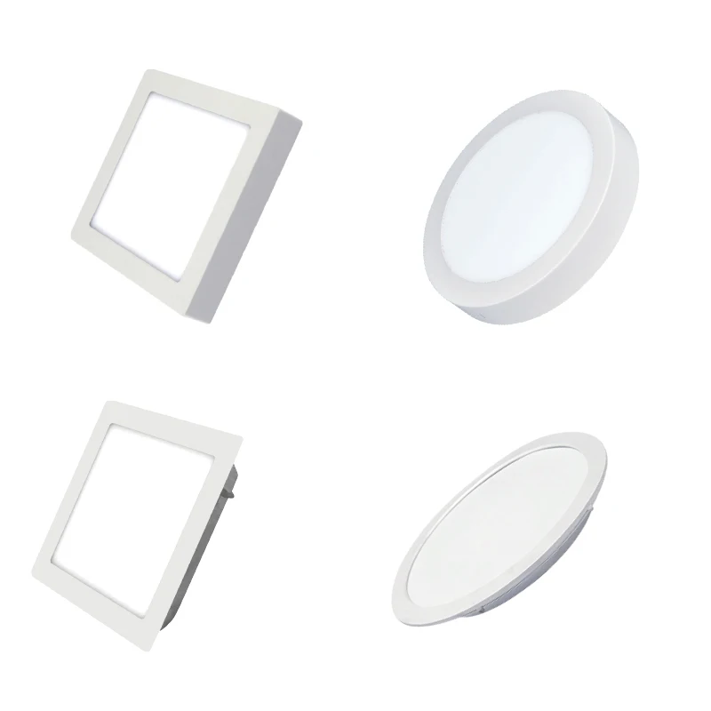 Low price White Recessed Round China factory Surface mounted ultra slim small panel light for home office
