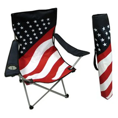 Wholesale Custom Logo High Quality Lightweight Portable Folding National Flag Camping Beach Chair Foldable Chairs For Events