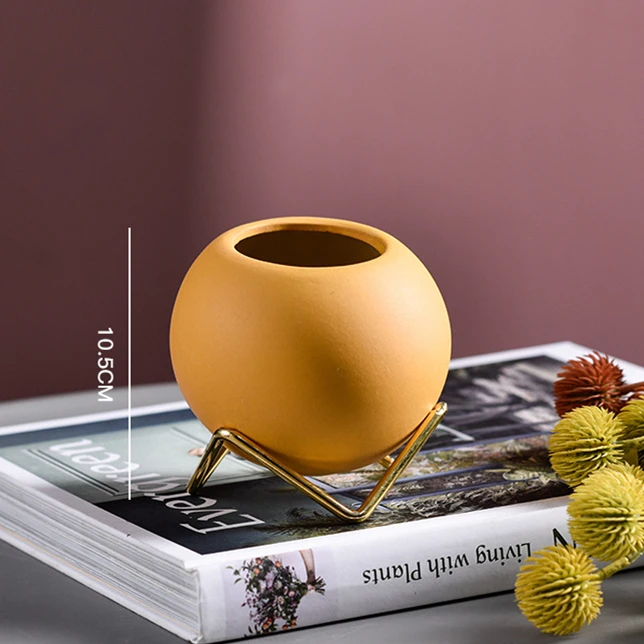 Скандинавский шар, железный керамический цветочный горшок, настольная подставка, ваза, декоративное цветочное растение, Цветочная композиция