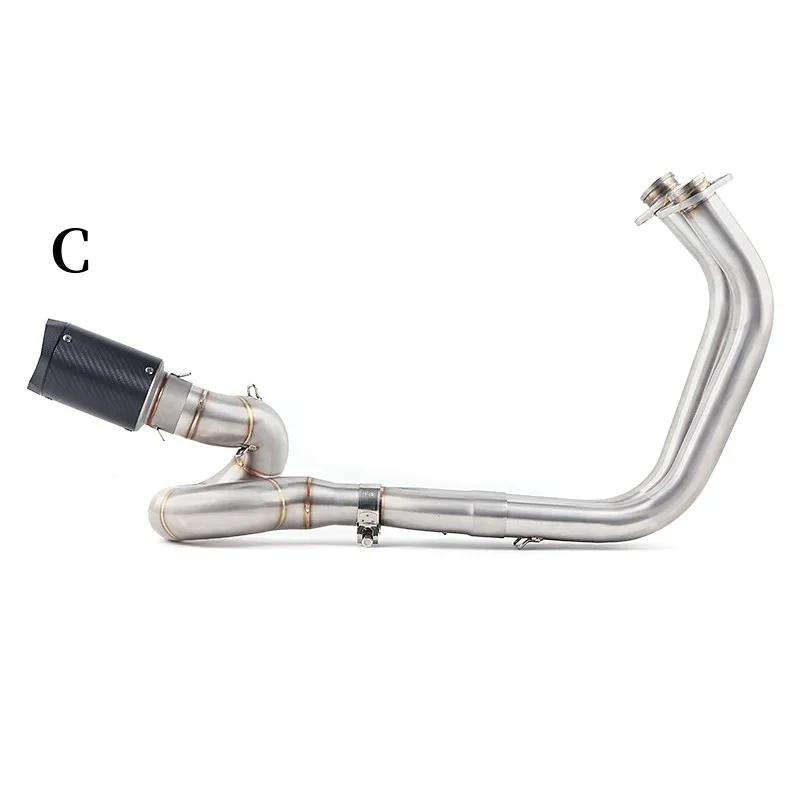 Motorcycle Exhaust Muffler Middle Link Pipe Full System Slip On For NINJA650R ninja650 Z650