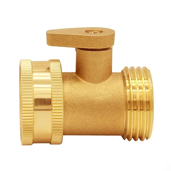 Brass Garden Hose Shut Off Valve Heavy Duty Threaded Water Hose Ball Valve with Washers for Hoses Connector