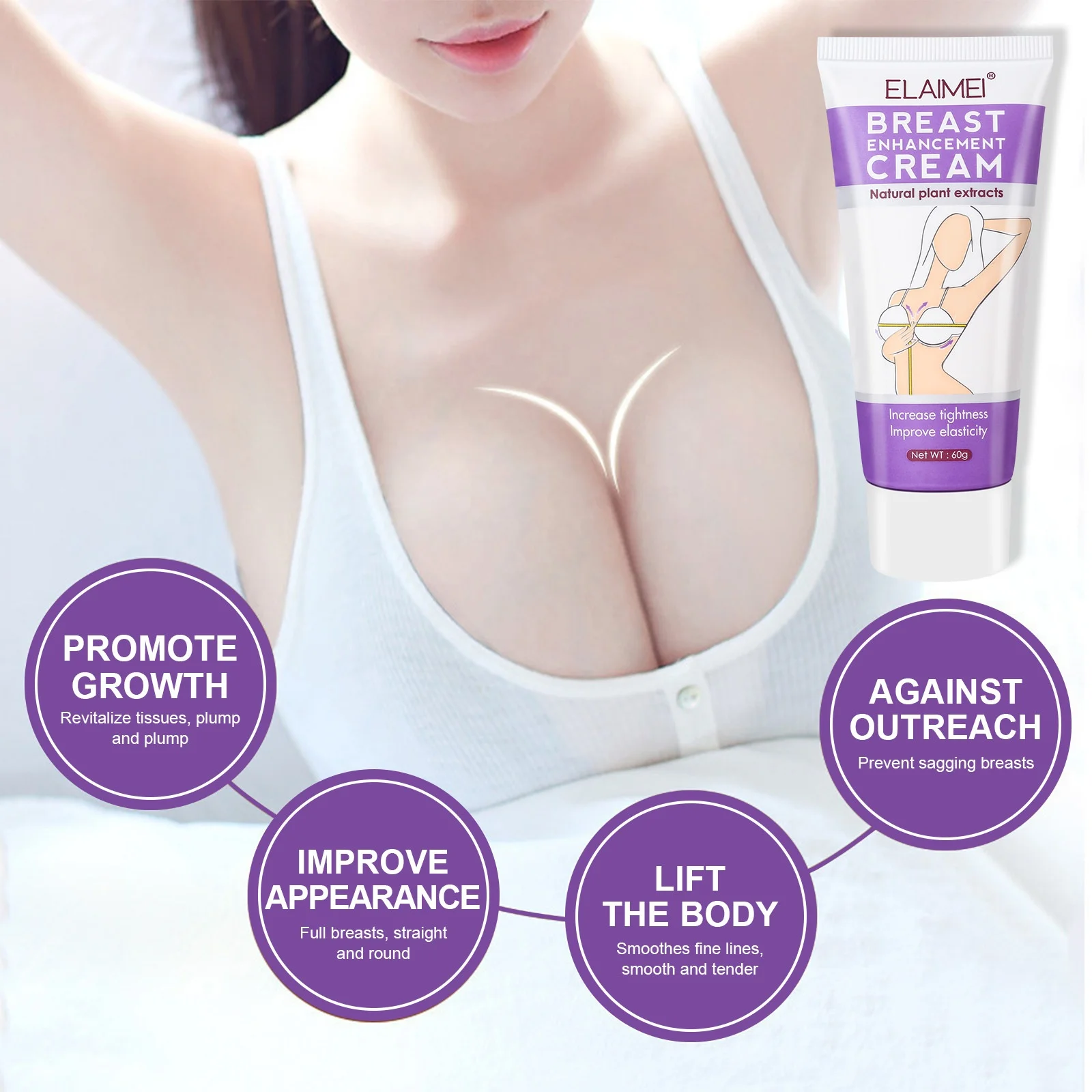 100% Natural Herbal Women Breast Enlargement Care Effective Firming Breast Enhancer Increase Tightness Big Bust Breast Cream