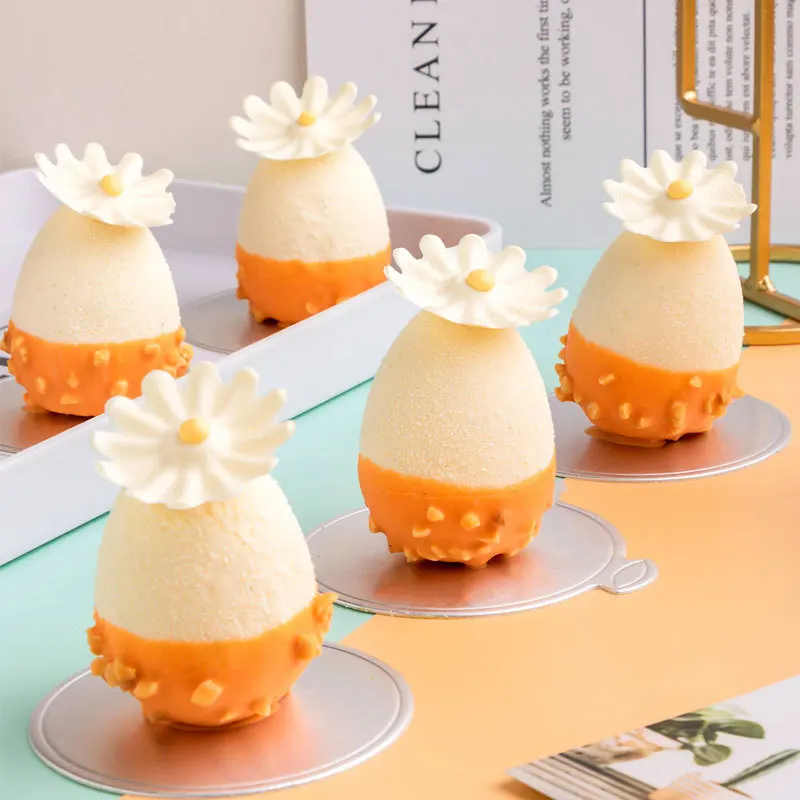 2023 Hot Selling Yule Log Swiss Flower Cup Art Extra Large Mini Godiva Mini Kitchen Cooking 3D chocolate moulds silicone mold