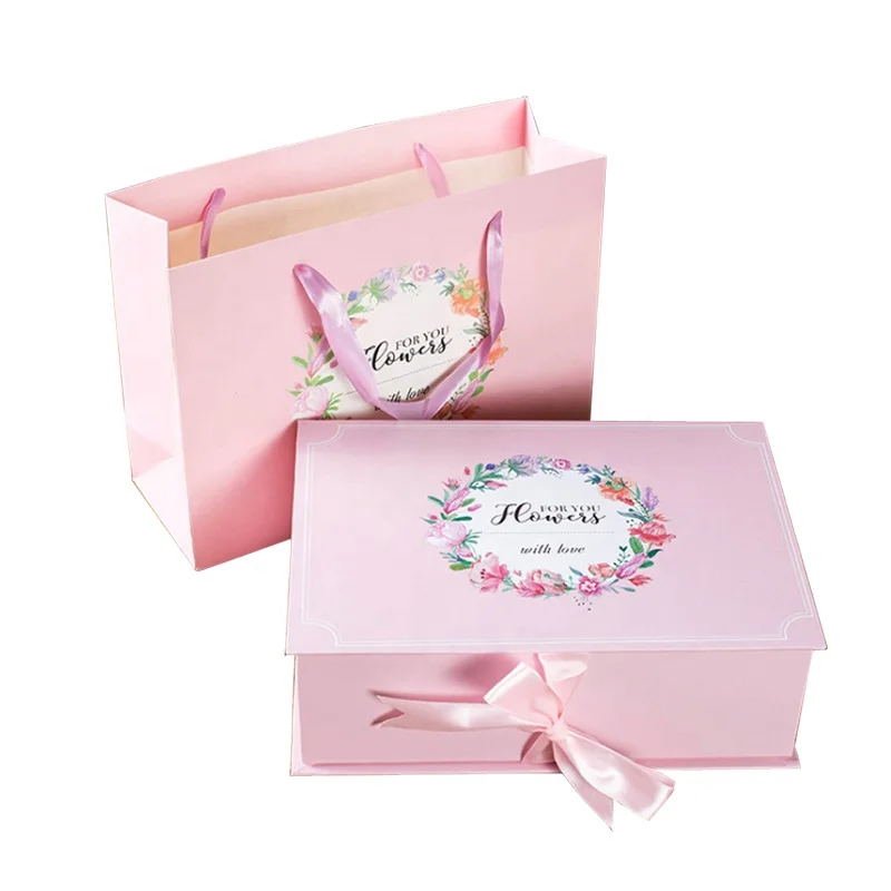 customized printing magnetic candle gift box and paper gift bag