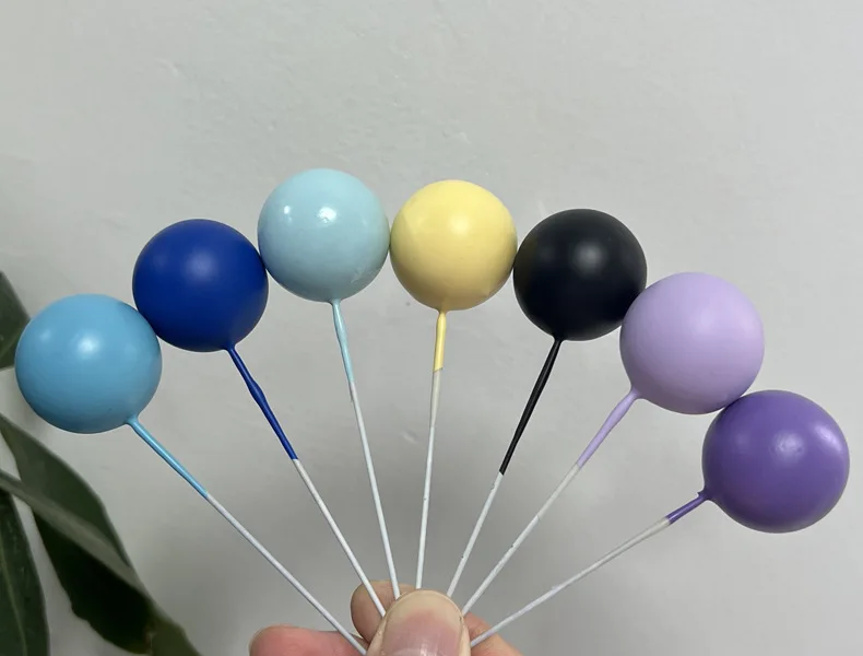 Wholesale Colour 5pcs 2cm~4cm Foam Balls for Cake Decorating Faux Ball Decoration