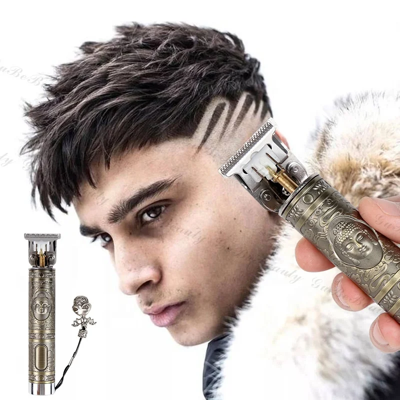 Gubebeauty gold set professional trimmer stainless blades rechargeable trimmer cordless hair trimmer for men with FCC