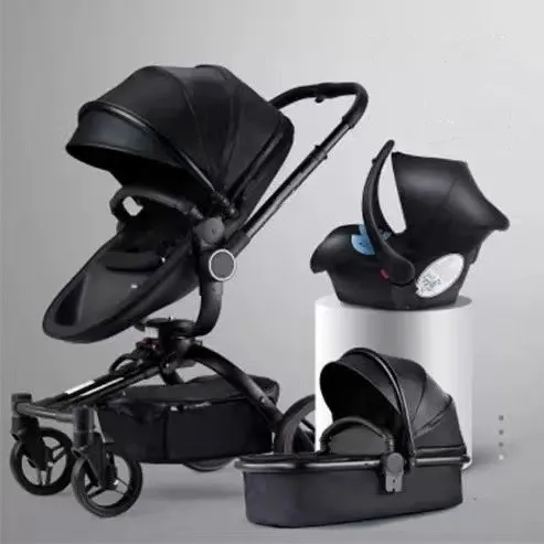 High Quality Baby Stroller Lightweight Travel High Landscape Seat Carriage 3 in 1 Baby Stroller