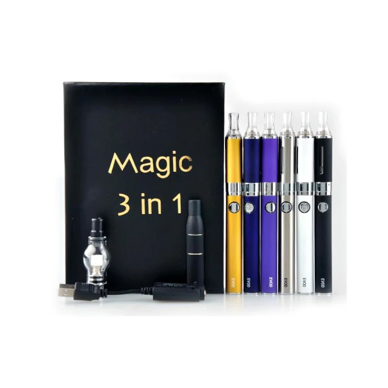 
650/900/1100mah Magic 3 in 1 Kit EVOD AGO G5 Dry Herb MT3 glass globe Wax Pen starter Kits 