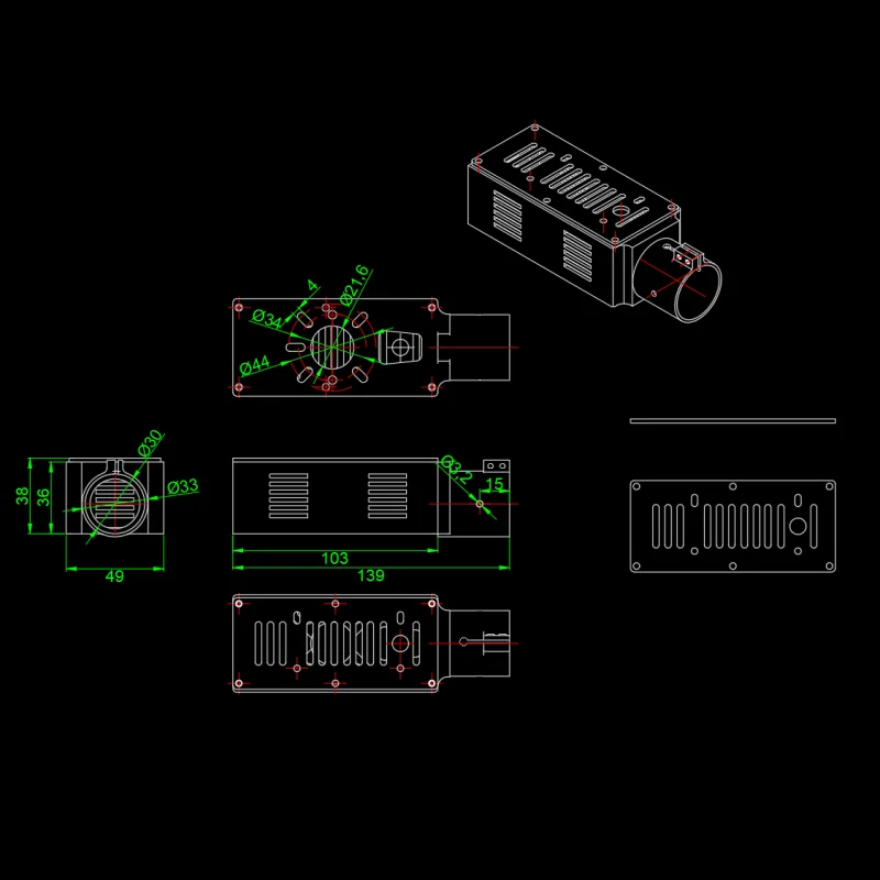 RJX 30mm drone Motor Mount Kit for 100A ESC Motor