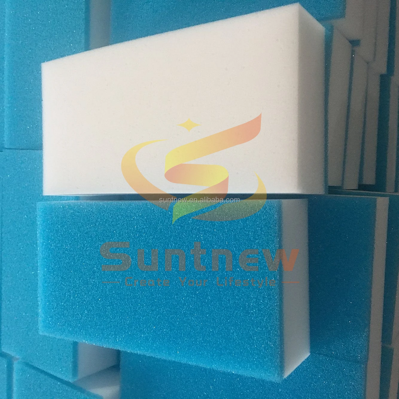 Gloway Manufacturer Custom Double-Sided Powerful Dishwashing Scrub Sponge Heavy Duty Scouring Pad Kitchen Cleaning Sponge