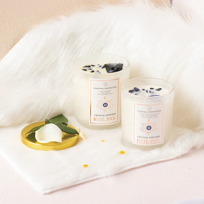 crystal candle wholesale wedding  soy wax customised jar frosted glass crystal candle holders