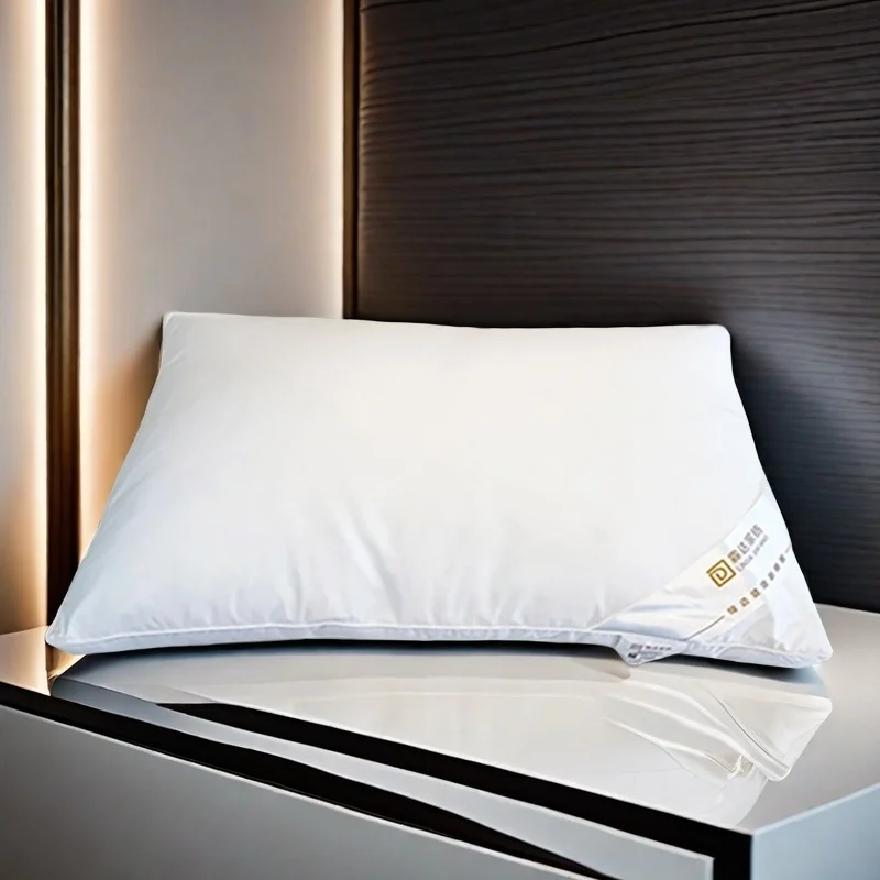 Certificated Duck Down Pillow 100% Feather Filling Rectangle Cushion Insert Hotel Collection Bed Pillow for Sleeping