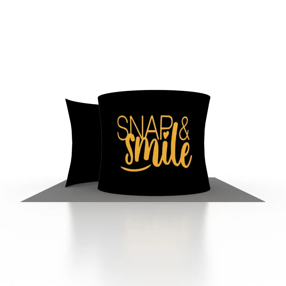 10ftx8ft Modern Design Tool Free Custom Logo Led Light Photostudio Grand Pillowcase Backdrop 360 Degree Photo Booth Enclosure