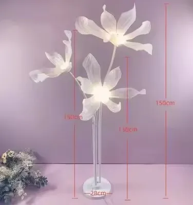 110V 220V New Acrylic Luminous artificial lotus flowers with led lights Layout Ornaments party hotel wedding event valentine
