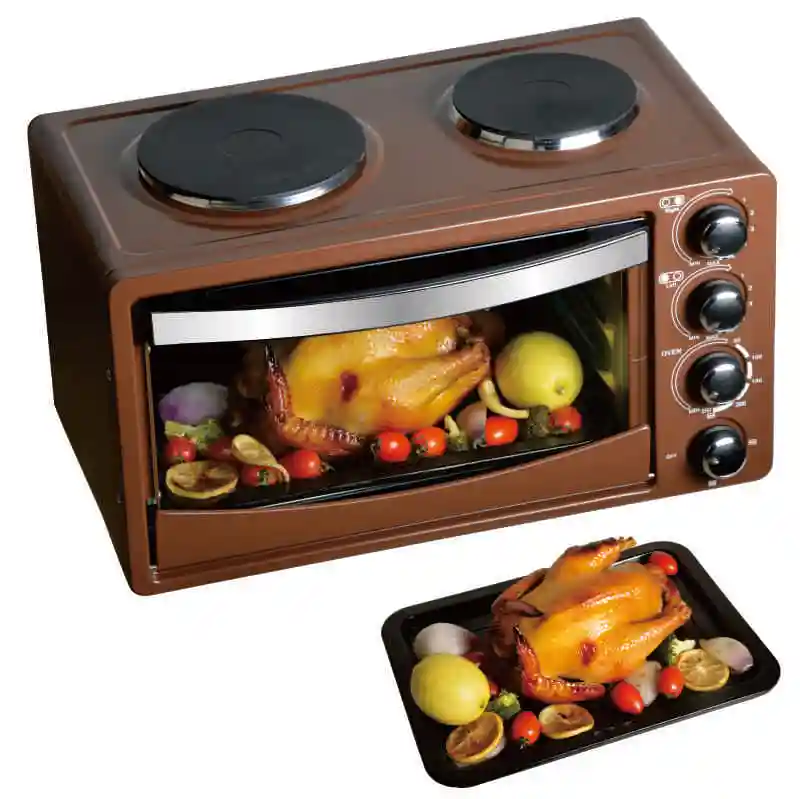 Electric toaster oven with hot plate portable hotplate large table benchtop multi-functional home baking ckd electric oven stove