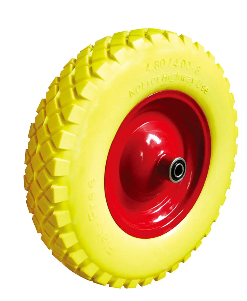 Solid PU Polyurethane Foam Puncture Proof Flat Free PU Wheels and Tires