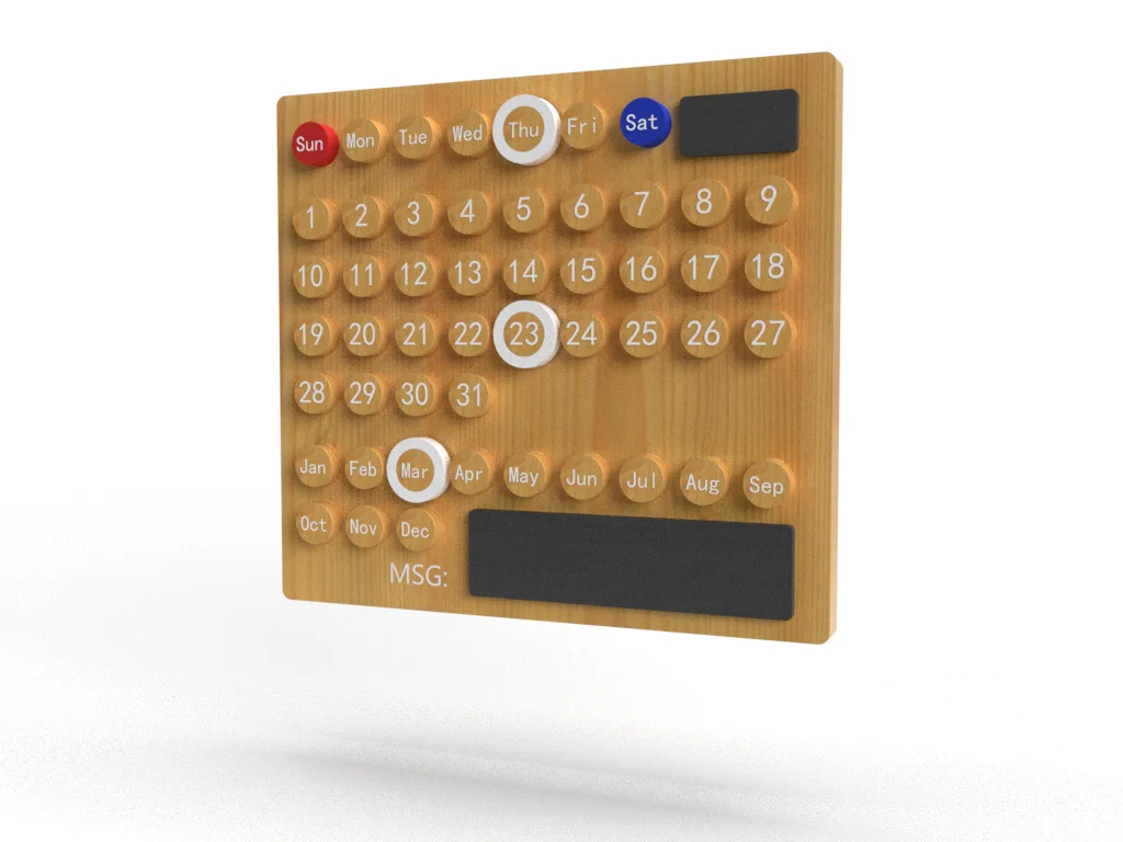 Made Wooden Wall Calendar Customized LOGO Item Style Material Type