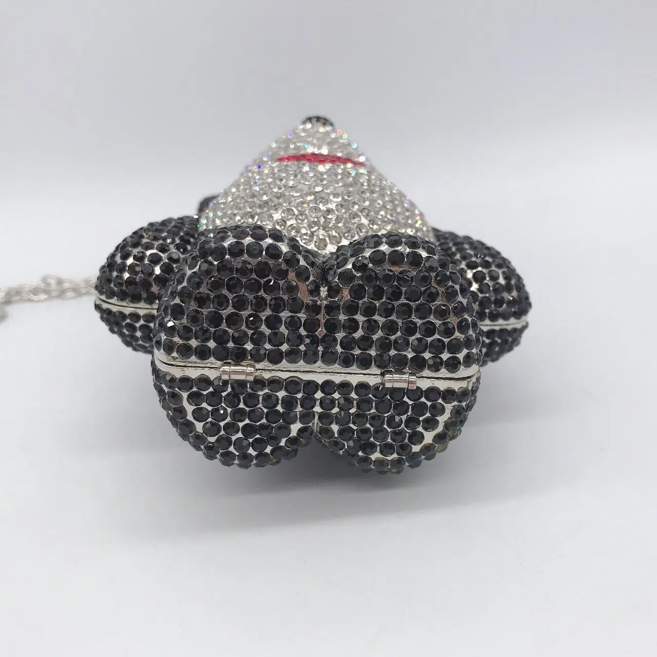 
New Design Panda Shaped Handbag Purse Women Diamond Clutch Animal Shaped Bling Crystal Evening Bags 