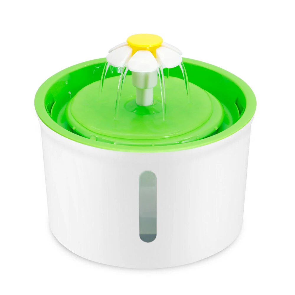 Small flower round pet dog cat bowl fountain electric automatic water feeder pet supplies container