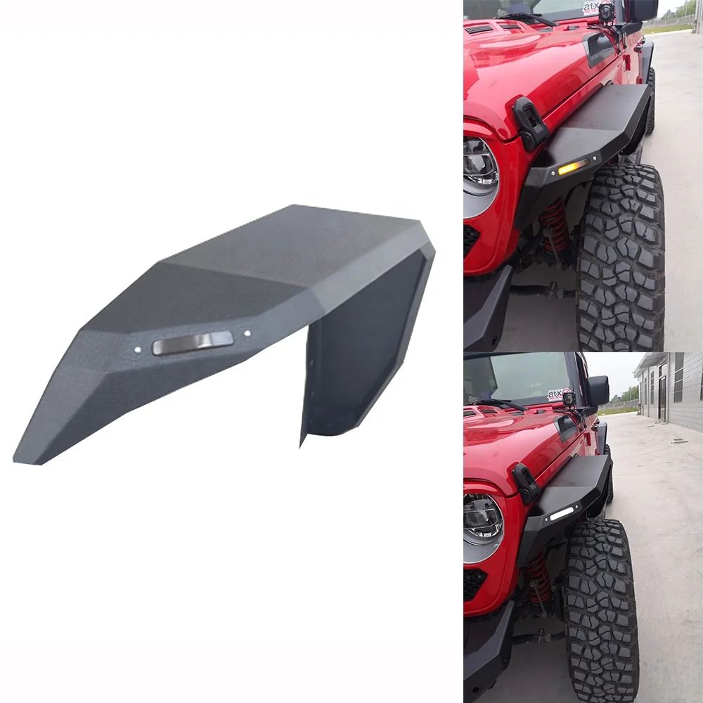 Автомобильный брызговик из алюминиевого сплава для jeep jl крылья со светодиодной