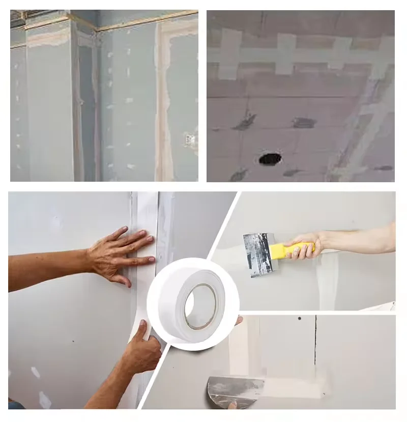 ANTI Hot Sale Custom Flexible Plasterboard Drywall Joint Paper Tape 5cm/5.2cm Drywall Joint Gummed Paper Tape For Gypsum Board