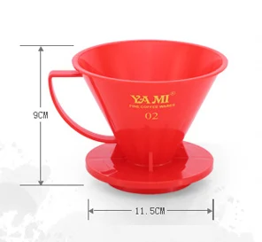 YAMI Food Grade Plastic Pour Over Coffee Dripper