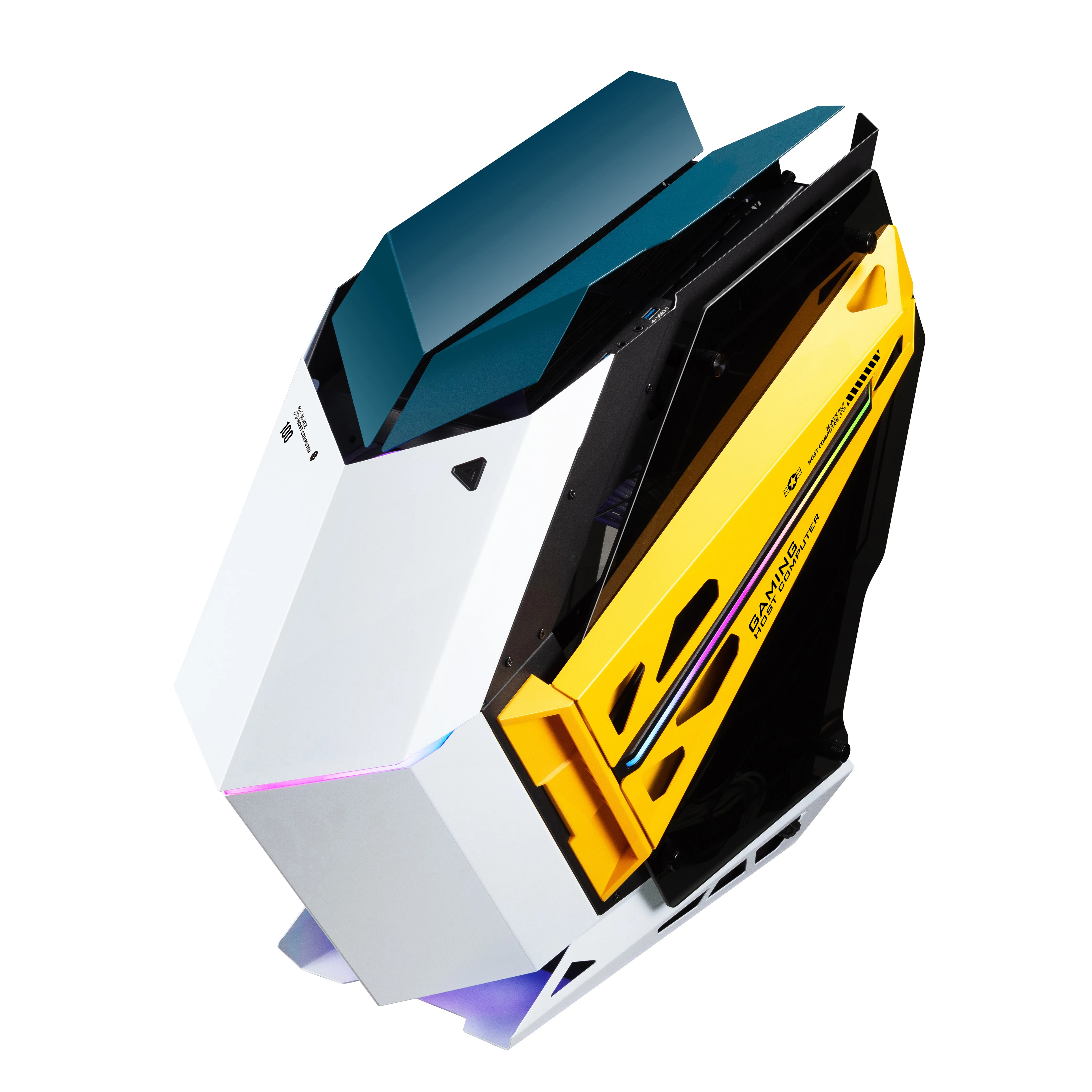 atx pc oem all in one custom with lcd display tempered glass dustproof RGB gaming computer Case