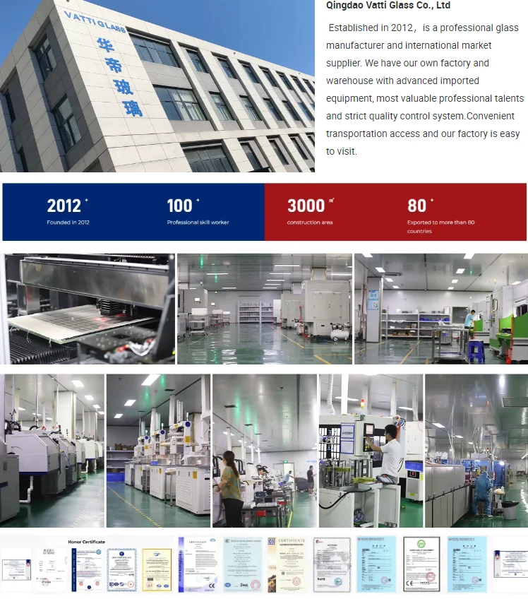 Borosilicate Tempered clear ultra Thin Float Glass Sheet