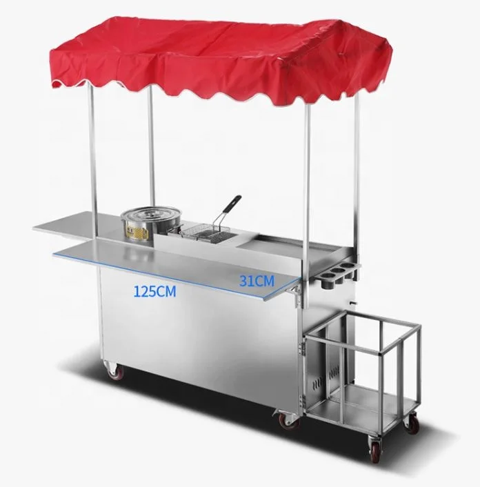 Snack food truck small gas mobile fast food cart mobile trailer kitchen for sale